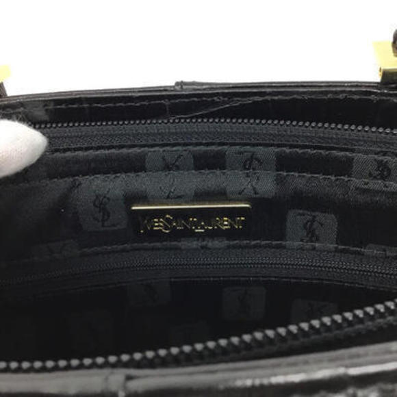 Yves Saint Laurent Crocodile Handbag Black - Picture 16 of 16
